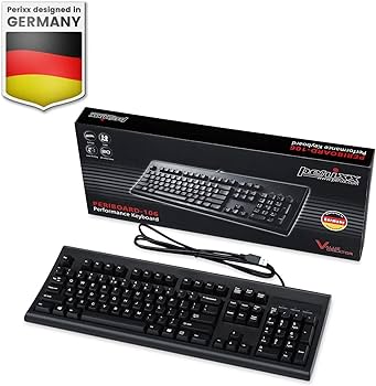 Perixx PERIBOARD-106 B, Clavier Standard filaire, Clavier de Base Perixx PERIBOARD-106 B, Clavier Standard filaire, Clavier de Base